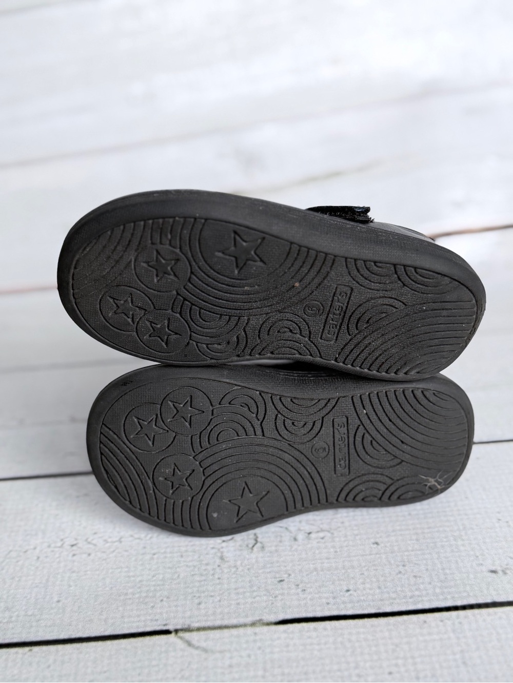 Carter's Girls Black Patent Mary Jane Shoes with Bow - Picture 10 of 11